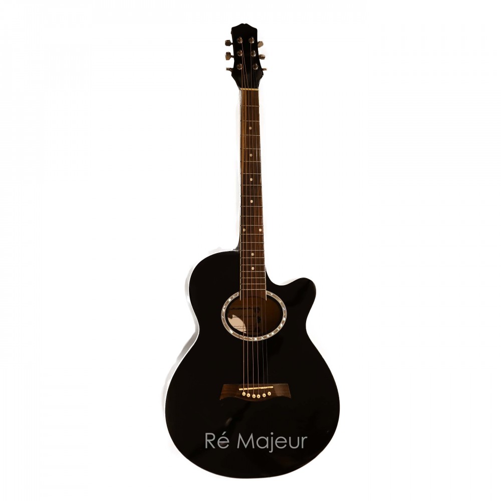 E.Manuel Fernando Acoustic Guitar Black ReMajeur
