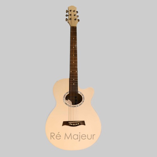 E.Manuel Fernando Acoustic Guitar White