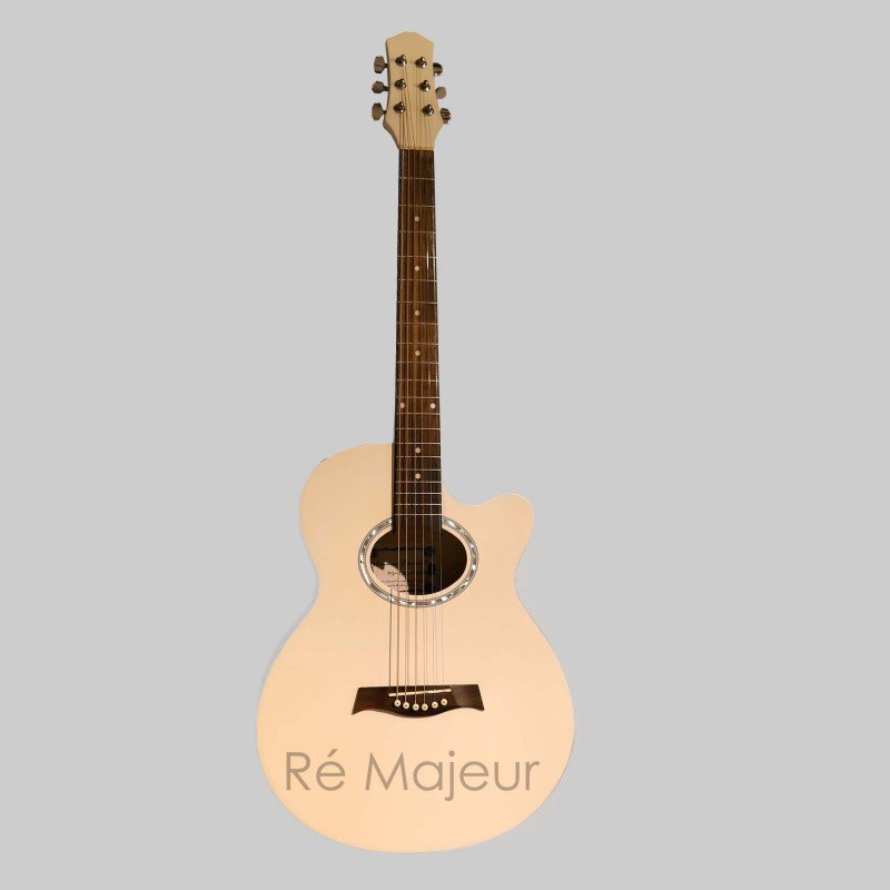 E.Manuel Fernando Acoustic Guitar White